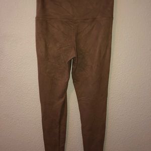 Suede skinny pants